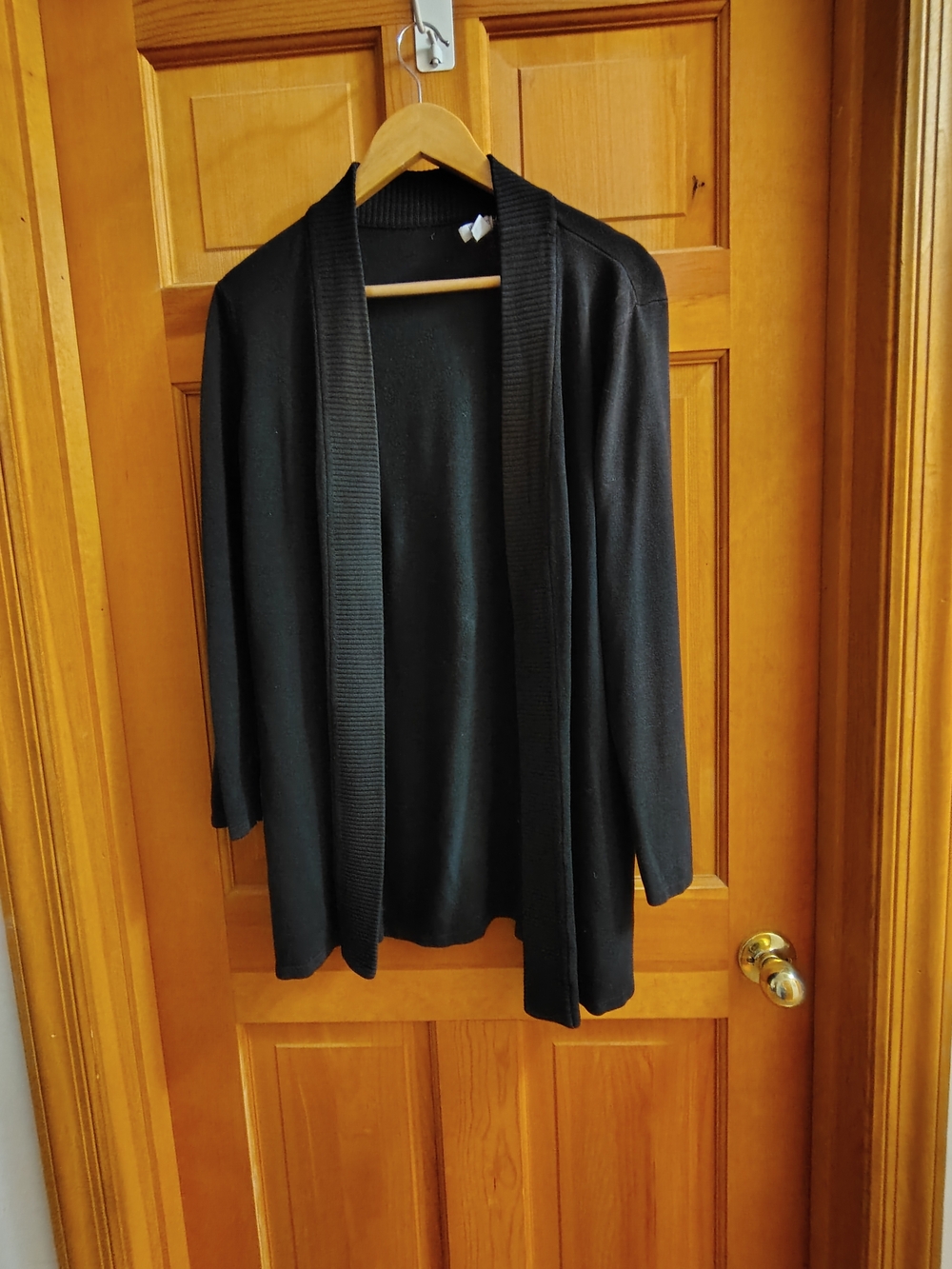Black Open-Front Women's Sweater Cardigan